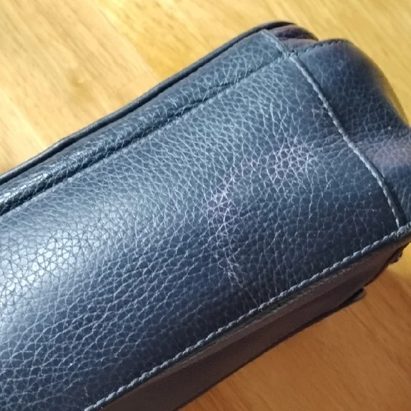 Coach Sullivan Flap Crossbody Bag Blue Leather - Picture 11 of 15